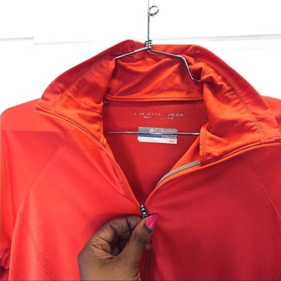 COLUMBIA TITANIUM QUARTER ZIP PULLOVER ORANGE LIGHT SWEATSHIRT WOMEN SIZ… - Picture 7 of 15